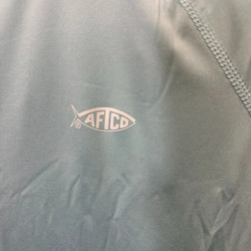NWT AFTCO Samurai 2 Performance Fishing Shirt Youth Large Blue Long Sleeve